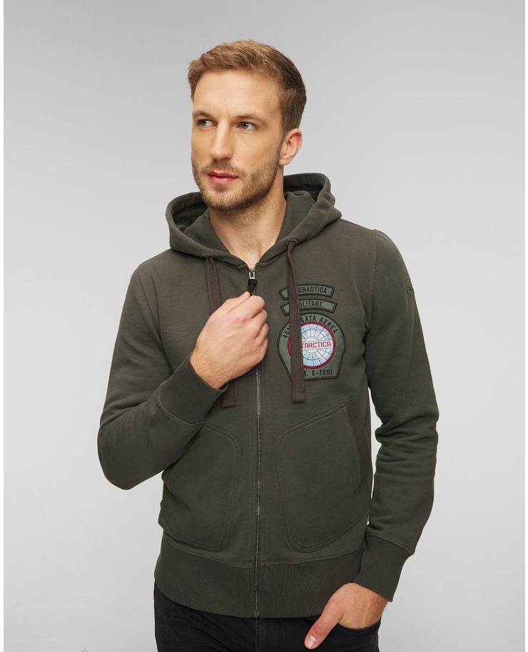 Men's open hooded sweatshirt Aeronautica Militare