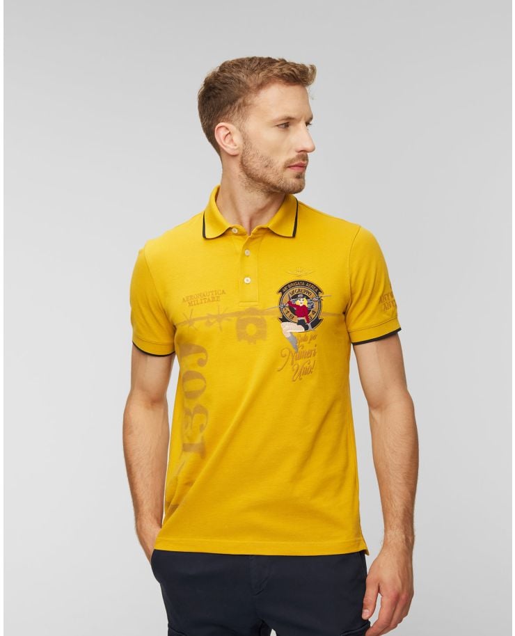 Tricou polo pentru bărbați Aeronautica Militare - galben