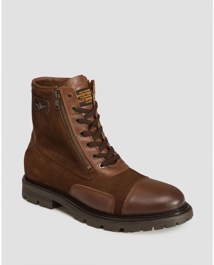 Men's leather boots Aeronautica Militare