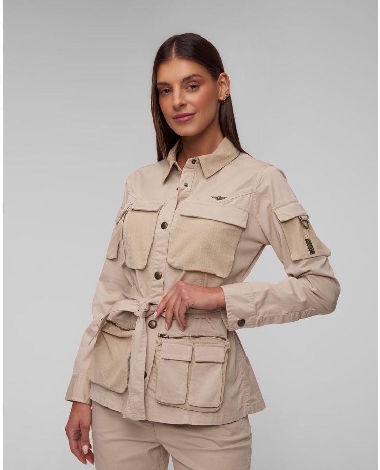 Women's beige jacket Aeronautica Militare