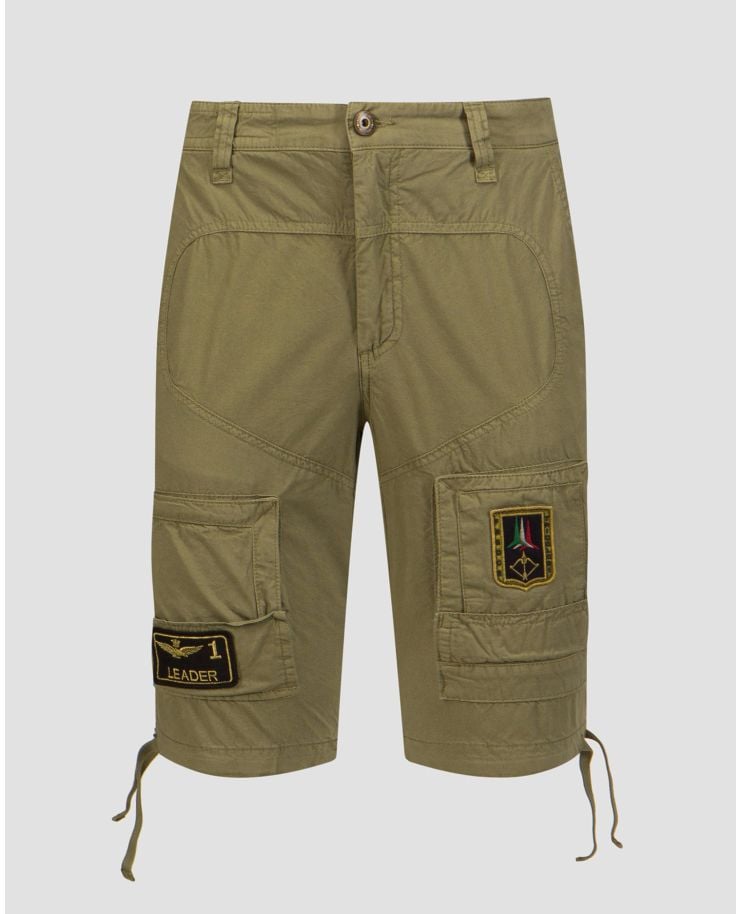 Men's green cargo shorts Aeronautica Militare