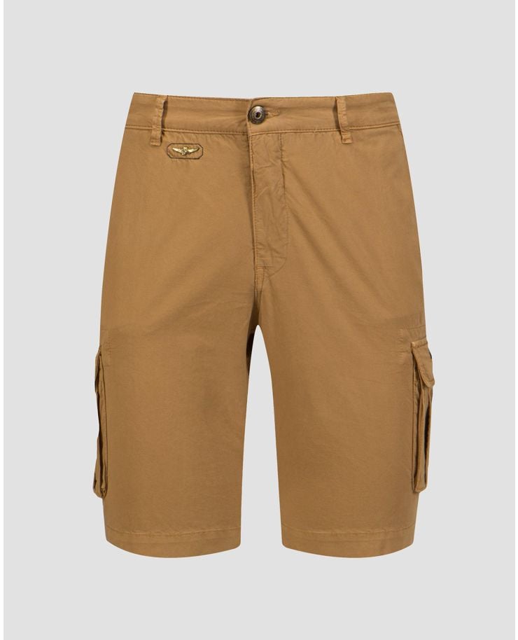 Men's brown cargo shorts Aeronautica Militare