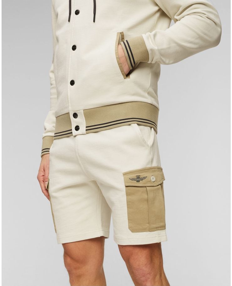 Men's beige shorts Aeronautica Militare
