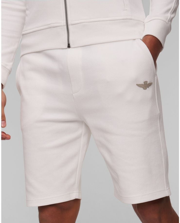 Pánske biele teplákové krátke nohavice Aeronautica Militare