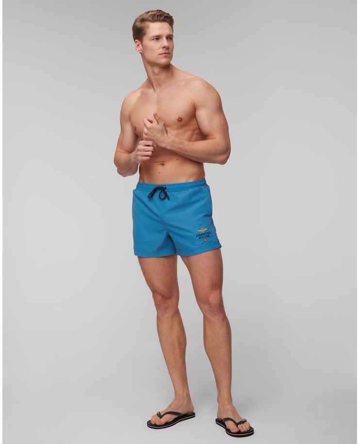 Men’s blue swimming shorts Aeronautica Militare