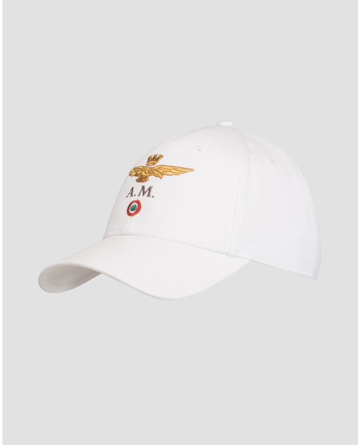 Biała czapka z daszkiem męska Aeronautica Militare