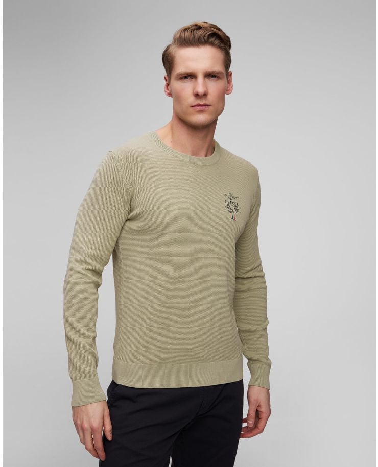 Zielony sweter męski Aeronautica Militare