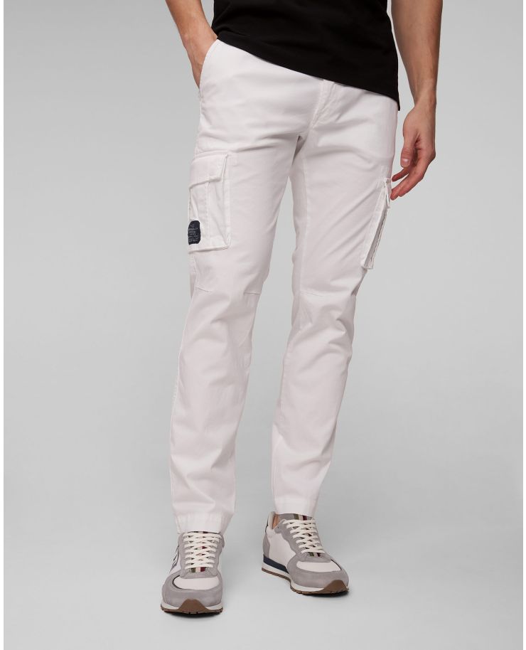Bílé pánské kapsáčové kalhoty Aeronautica Militare