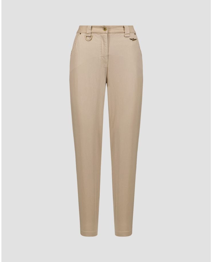 Women's beige trousers Aeronautica Militare