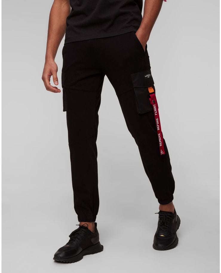 Pantaloni negri pentru bărbați Aeronautica Militare