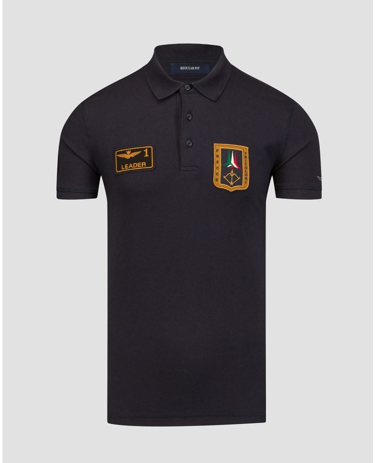 Men's navy blue polo Aeronautica Militare