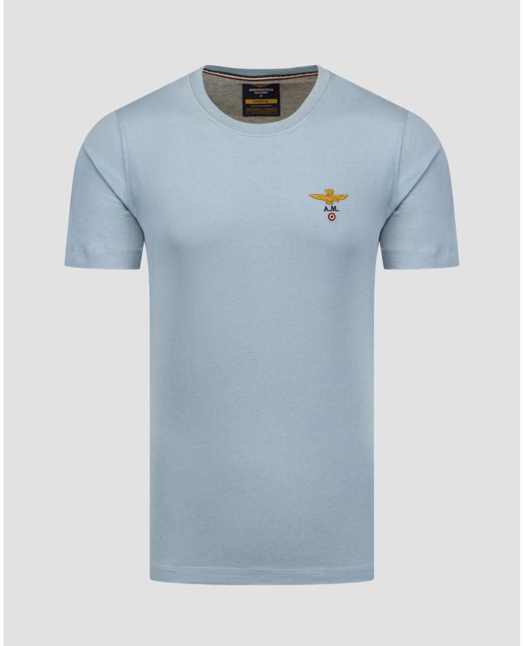 Błękitny t-shirt męski Aeronautica Militare