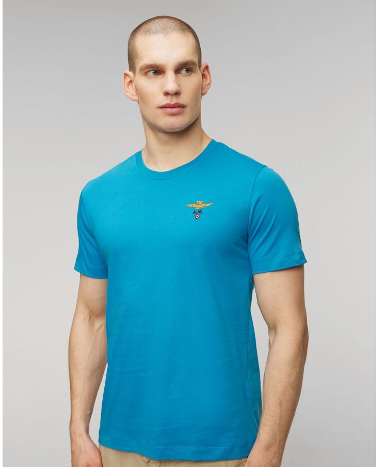 Niebieski t-shirt męski Aeronautica Militare