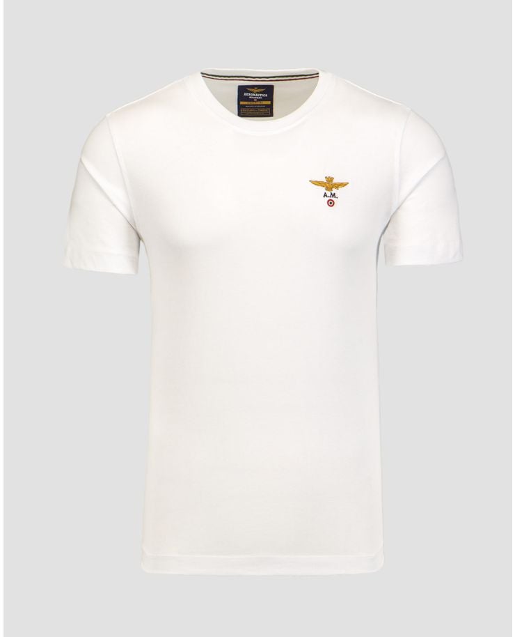 Biały T-shirt męski Aeronautica Militare