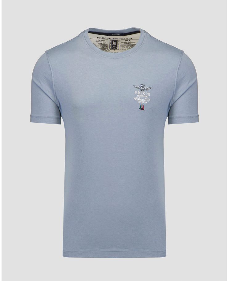 Niebieski T-shirt męski Aeronautica Militare