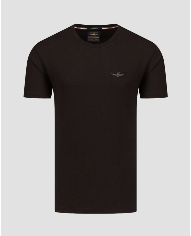 Czarny t-shirt męski Aeronautica Militare