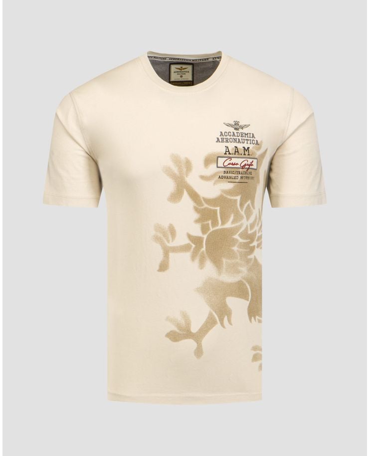 Men's beige t-shirt Aeronautica Militare