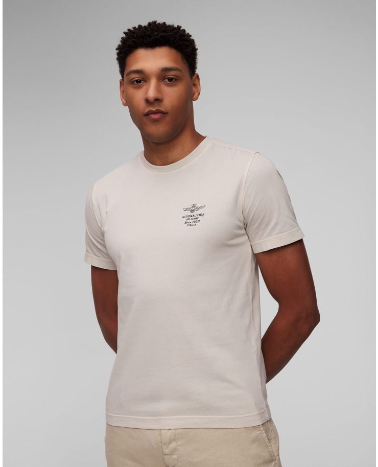 Men’s beige T-shirt Aeronautica Militare