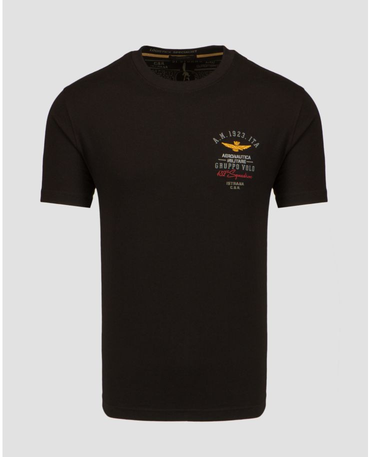 Tricou negru pentru bărbați Aeronautica Militare