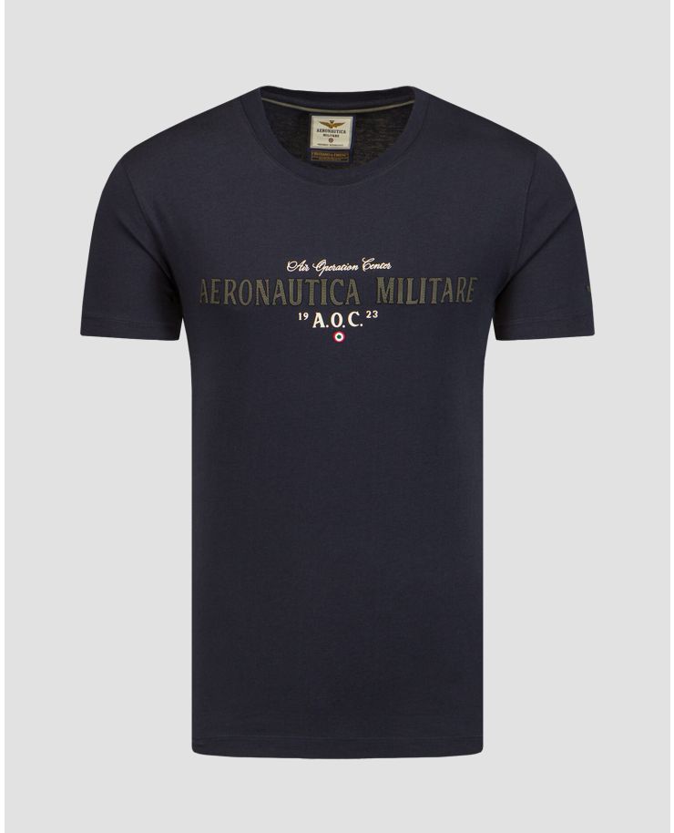 T-shirt bleu marine pour hommes Aeronautica Militare 