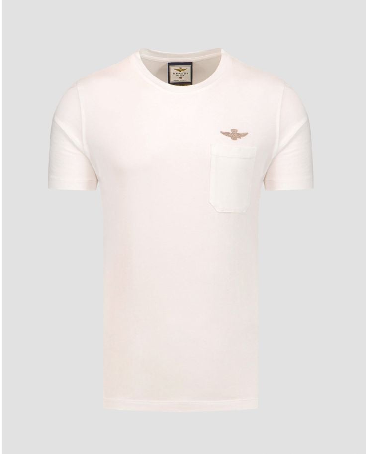 Biały t-shirt męski Aeronautica Militare