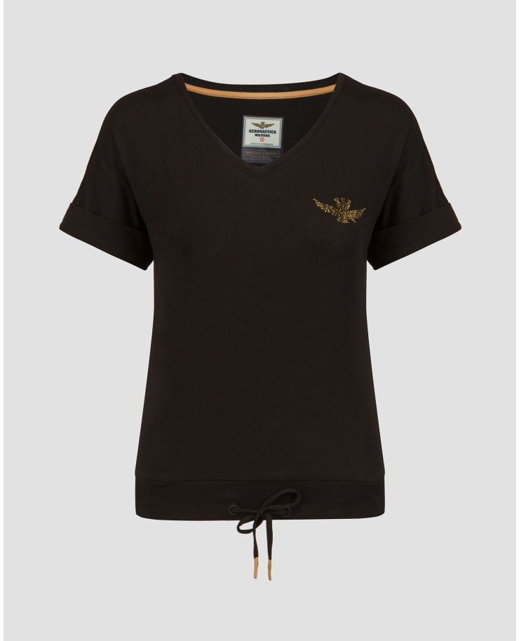 Černé dámské tričko Aeronautica Militare