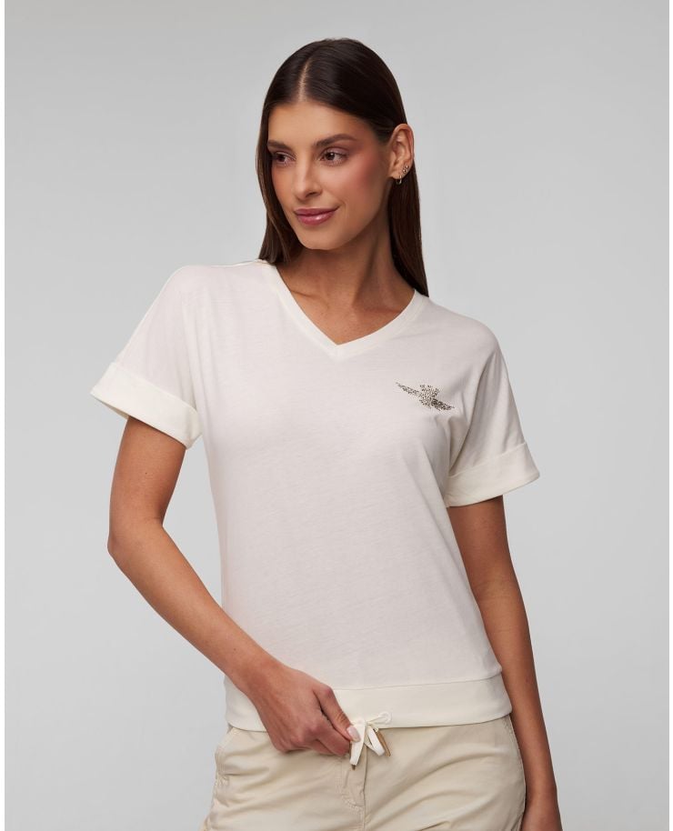 T-shirt blanc pour femmes Aeronautica Militare 