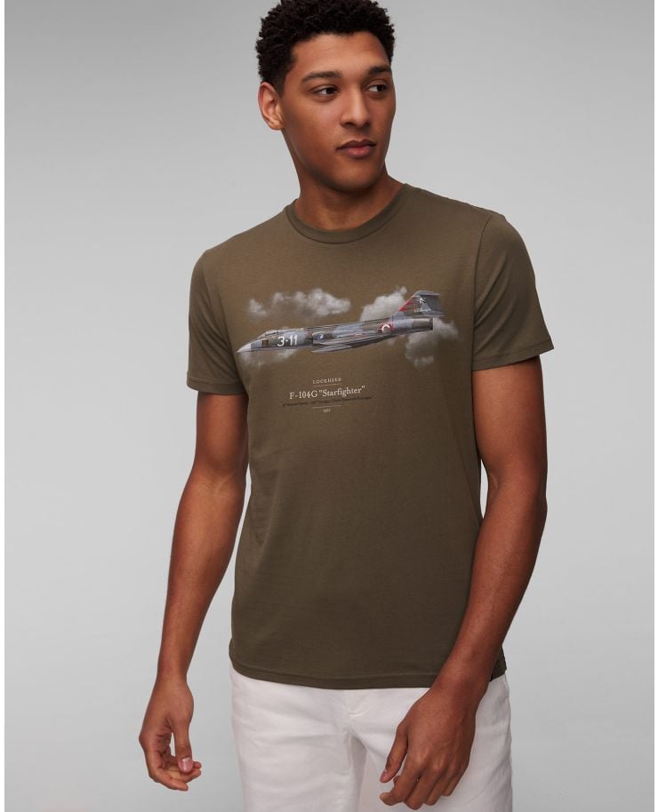T-shirt vert pour hommes Aeronautica Militare 