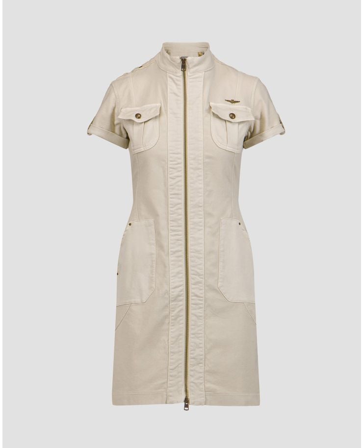 Women's beige dress Aeronautica Militare
