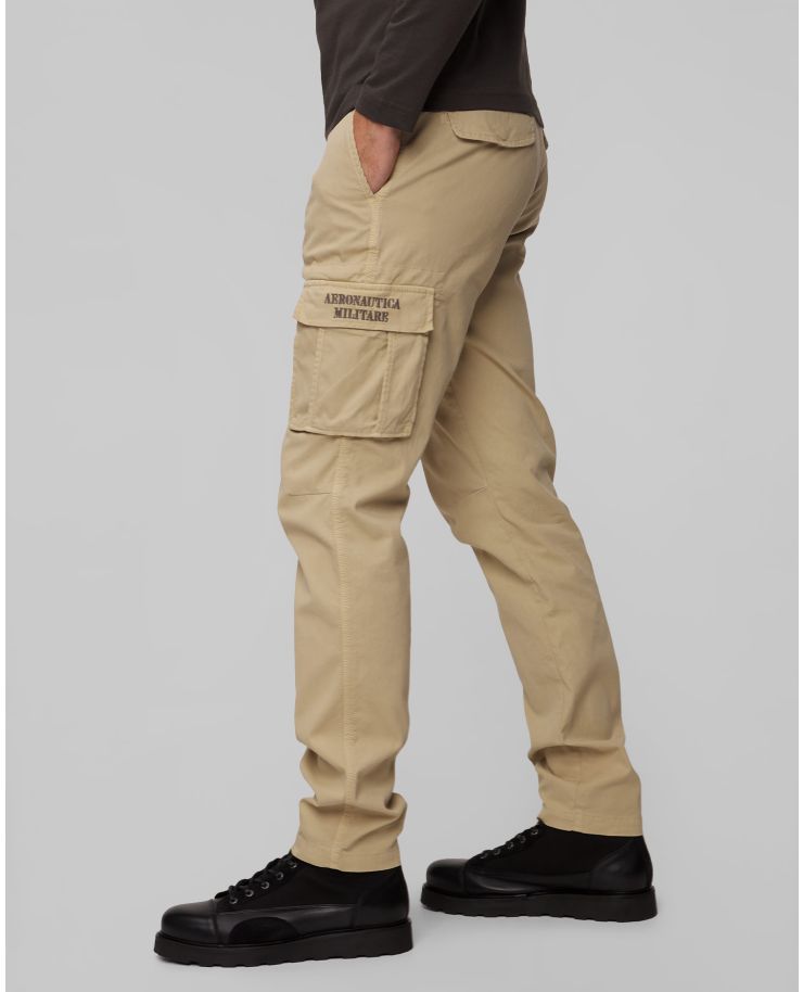 Pantaloni beige da uomo Aeronautica Militare