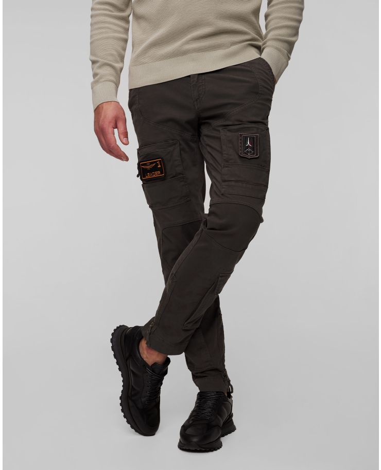 Men's grey cargo trousers Aeronautica Militare