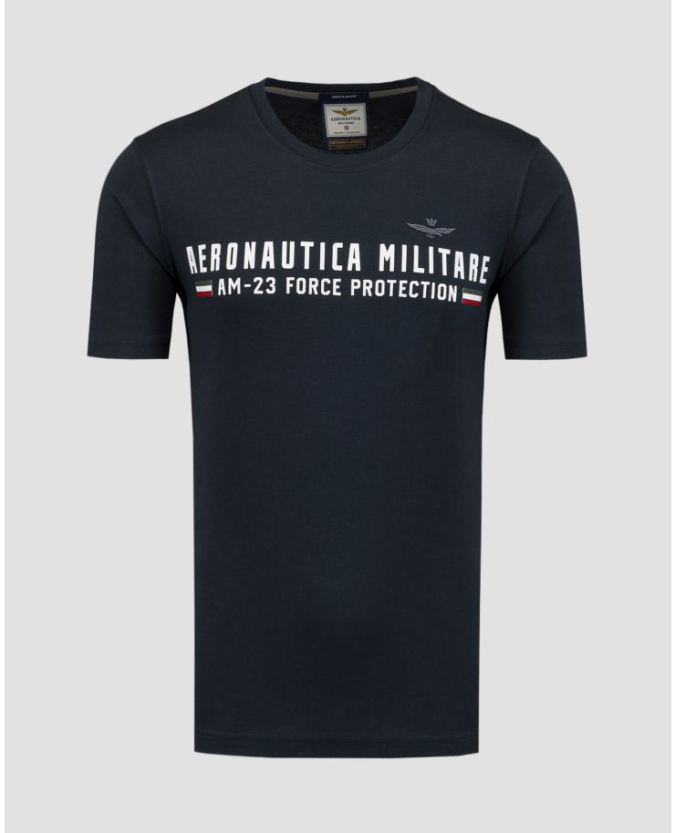 Granatowy T-shirt męski Aeronautica Militare