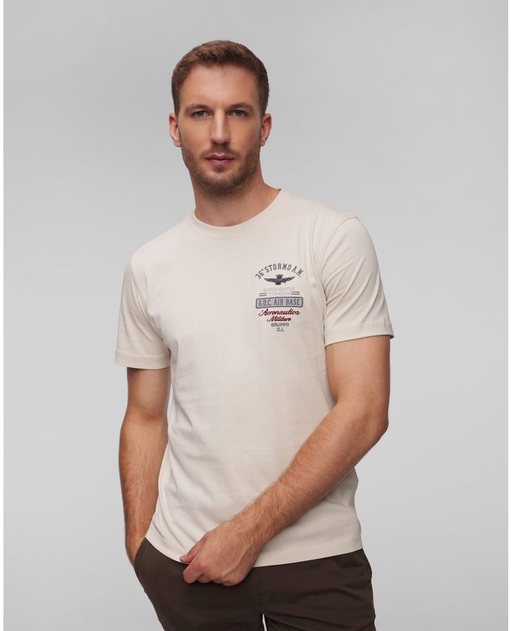 Tricou bej pentru bărbați Aeronautica Militare