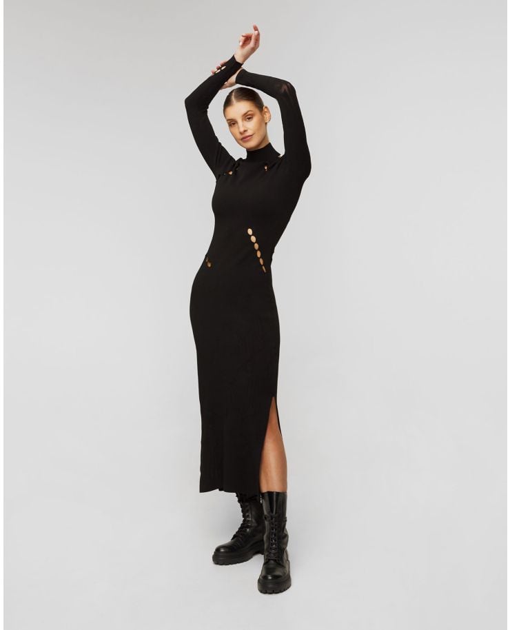 Čierne šaty s výrezmi od Y-3 Ingesan Knit