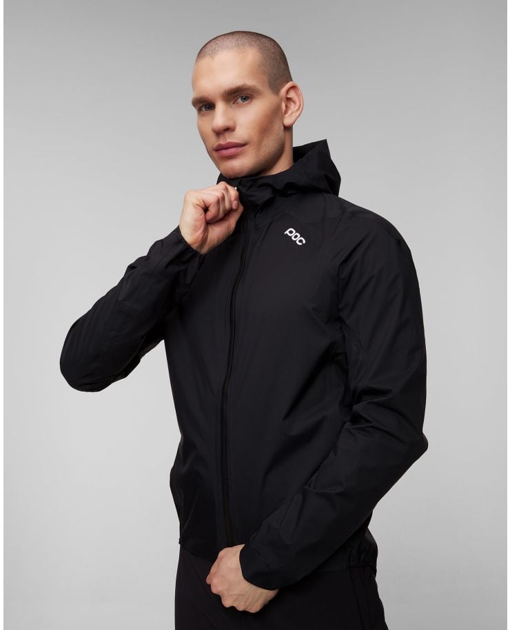 Men's black membrane cycling jacket POC M's Signal All-weather
