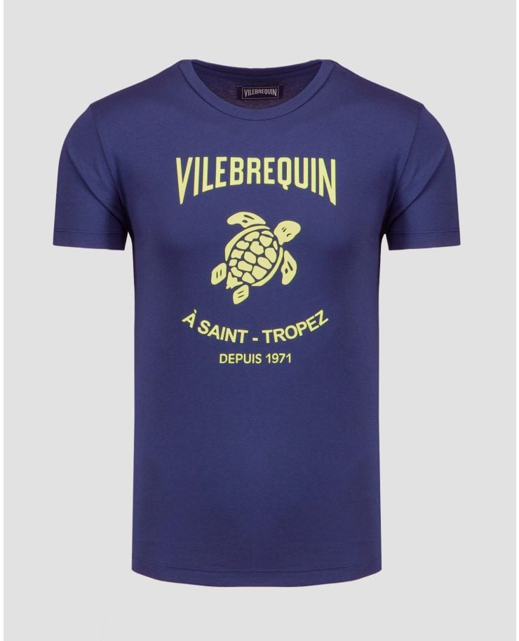 T-shirt blu scuro da uomo Vilebrequin Portisol