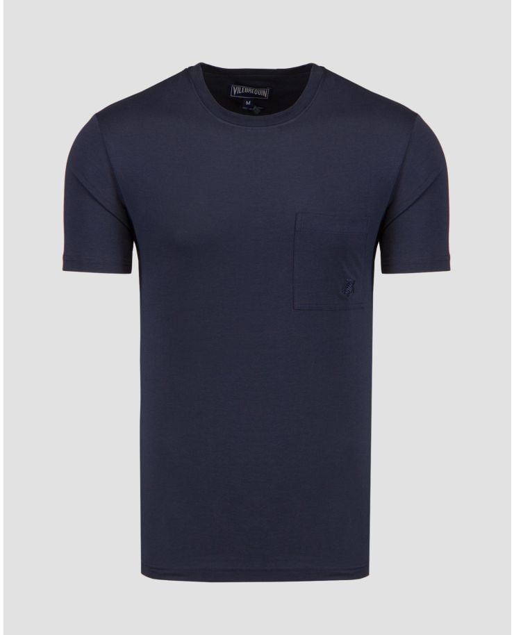 T-shirt basic bleu marine pour hommes Vilebrequin Titus 
