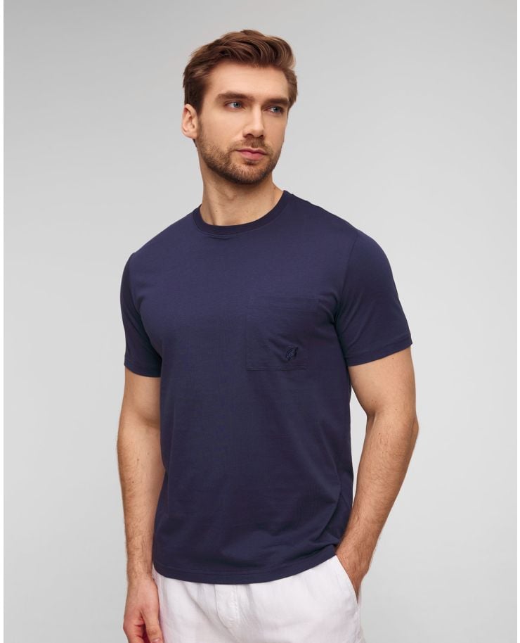 Granatowy T-shirt basic męski Vilebrequin Titus
