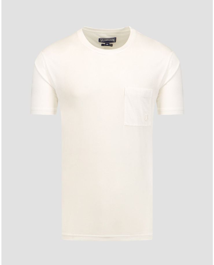 Biały T-shirt basic męski Vilebrequin Titus