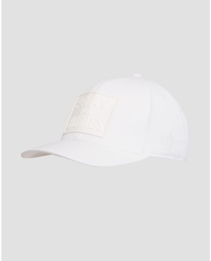Biała czapka z daszkiem G/Fore Monochrome Pray for Birdies Stretch Twill Snapback