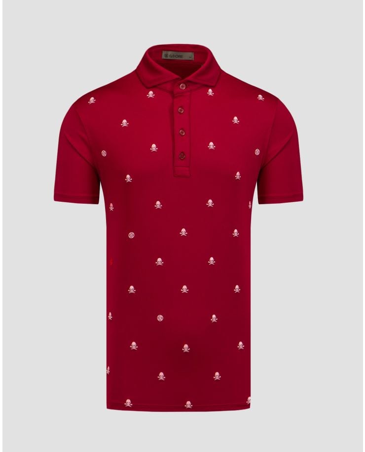 Men’s maroon G/Fore Embroidered Tech Jersey Polo