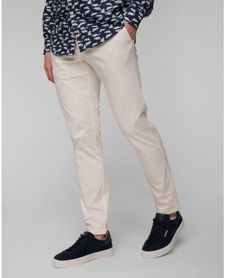 Men's white trousers Alberto Rob-Luxury Cotton