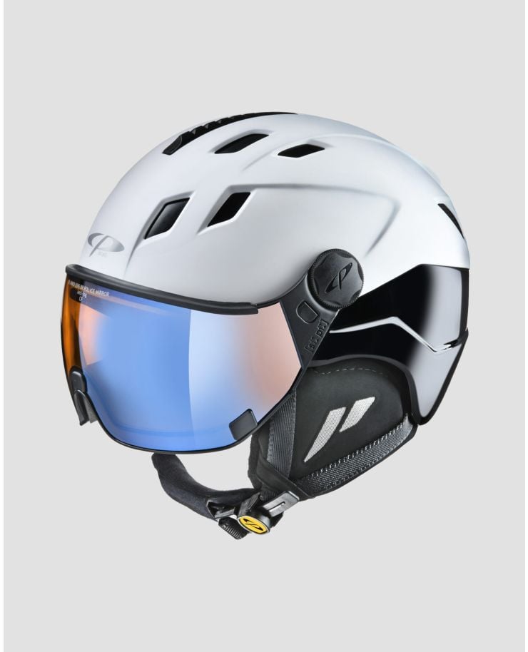 Biały kask narciarski CP premium helmets Corao+