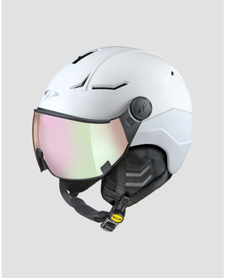 Biela lyžiarska prilba CP premium helmets Coya+
