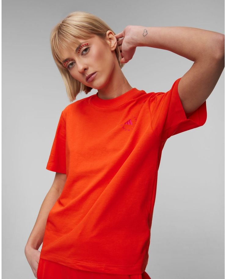 T-shirt arancione da donna Adidas by Stella McCartney ASMC