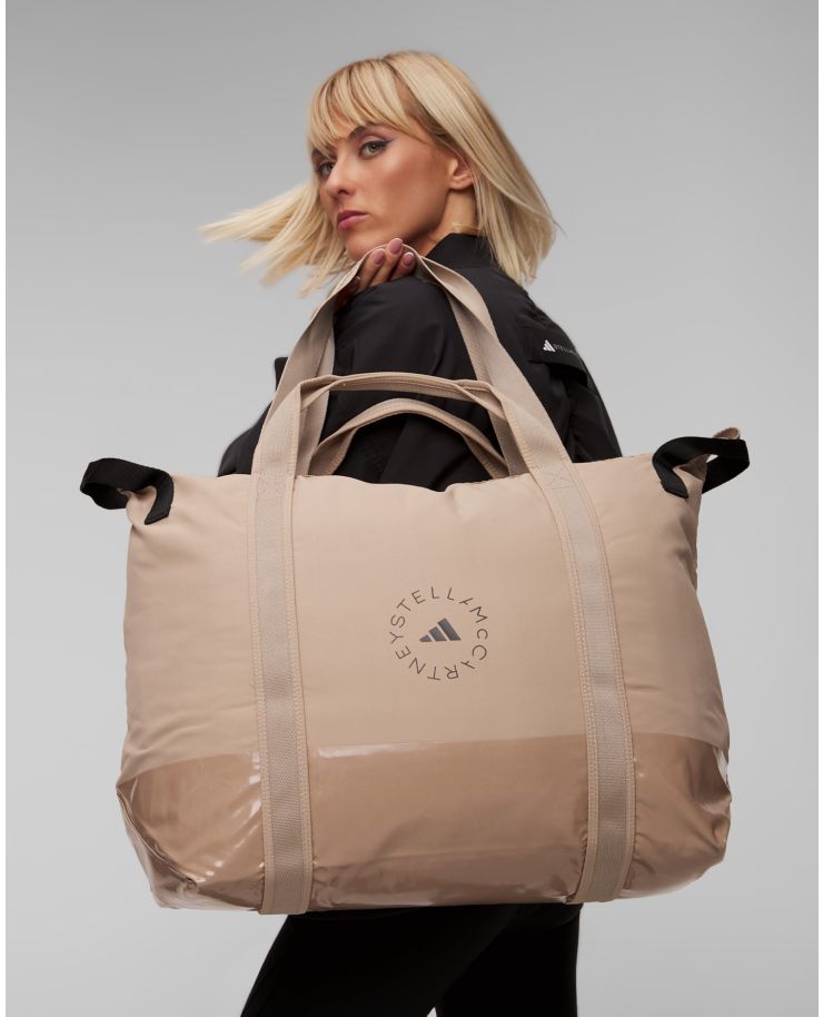 Geantă sport bej pentru femei Adidas by Stella McCartney Tote 40L