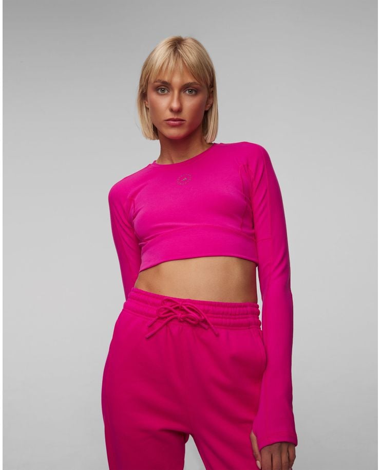 Women's pink Adidas by Stella McCartney ASMC Tst Crop top