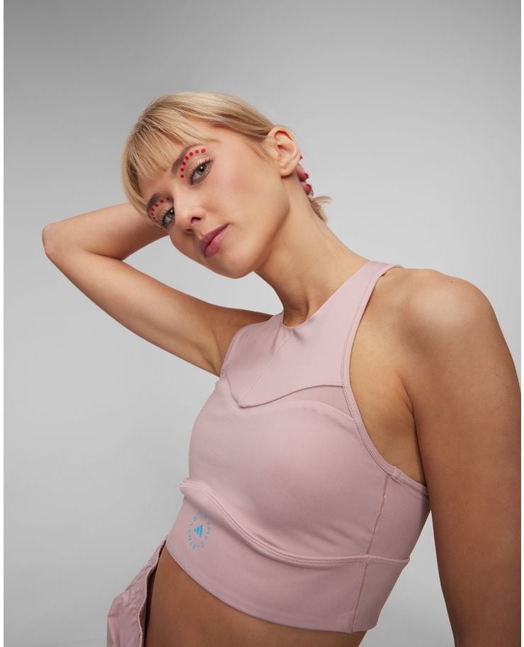 Tricou roz pentru femei Adidas by Stella McCartney ASMC Tpr Crop