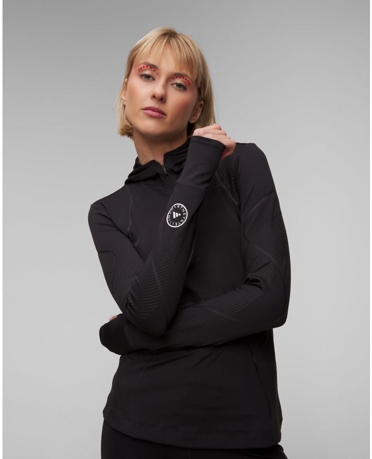 Hanorac negru pentru femei Adidas by Stella McCartney ASMC ASMC Truepace
