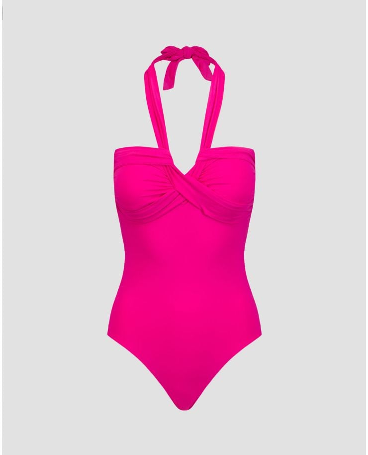 Women's pink swimsuit Seafolly Halter Bandeau One Piece
